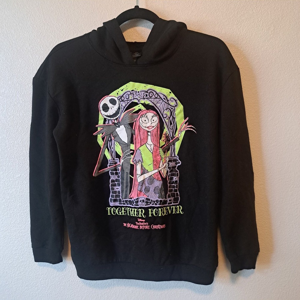 Disney Nightmare Before Christmas Jack Sally Together Forever Hoody Kid XL 14-16